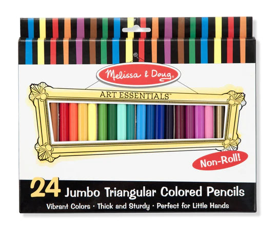 24 Jumbo Triangular Colored Pencils Ages 3+