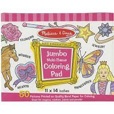 Jumbo Multi-Theme Coloring Pad-Pink Ages 3+