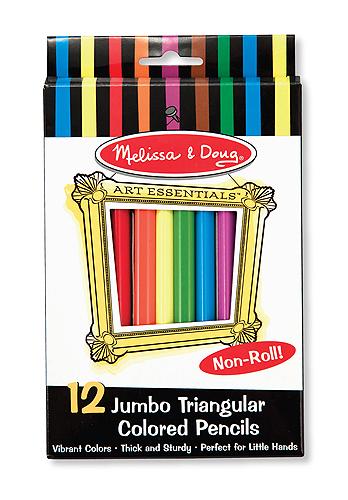 12 Jumbo Triangular Colored Pencils Ages 3+
