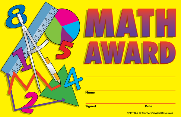 Math Award (25/Package)