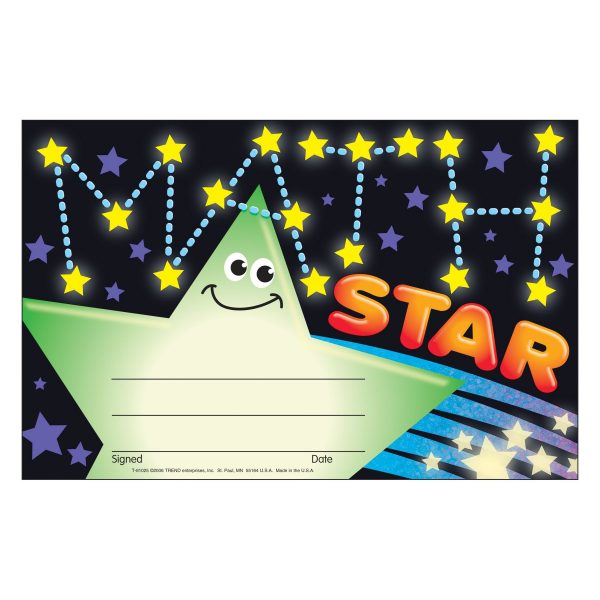 Math Star Award (30/Package)