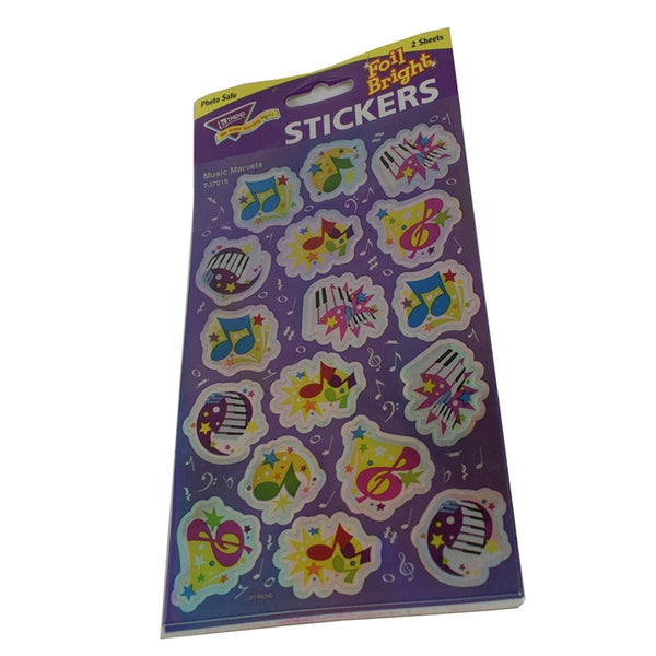 Music Marvels Foil Bright Stickers (2 Sheets/Package)
