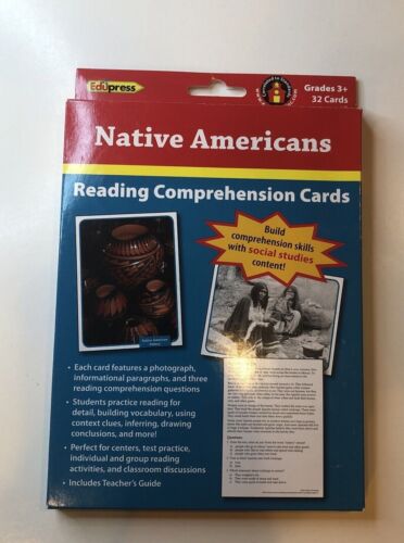 Native Americans: Reading Comprehension Cards Grades 3+