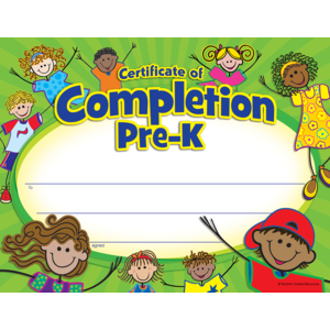 Pre-K Certificate of Completion (50/Package)