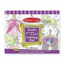 Jumbo Princess & Fairy Coloring Pad Ages3+