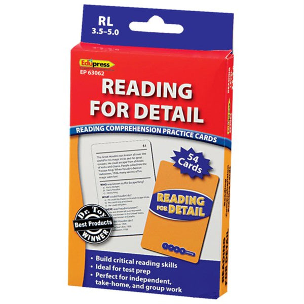 Reading for Detail Reading Level 3.5-5.0