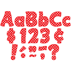 Red Polka Dots Funtastic 4" Letters Combo Pack