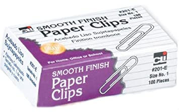 Smooth Finish Paper Clips (100/box)