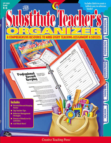 Substitute Teacher's Organizer Grades K-6