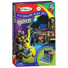 3-D Deluxe Play Set: Teenage Mutant Ninja Turtles Ages 3-8