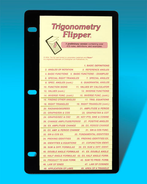 Trigonometry Flipper Grades 11-College