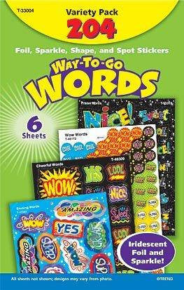 Way-To-Go-Words Mixed Reward Stickers Variety Pack (204/Package)
