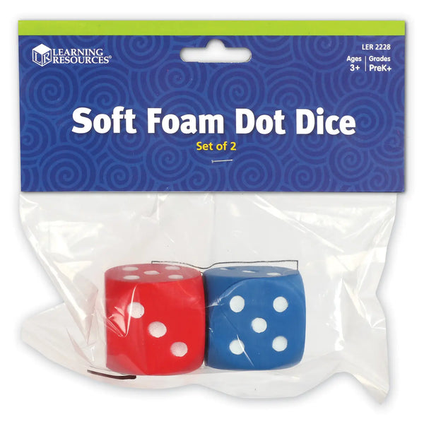 Soft Foam Dot Dice Set of 2