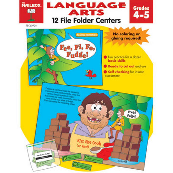 Language Arts: 12 File Folder Centers – 4th-5th Grade