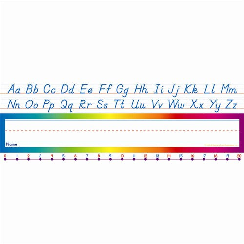 Alphabet-Number Line Modern Name Plates (36/Package)