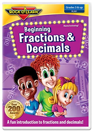 Rock N Learn: Beginning Fractions & Decimals Grades 3+ DVD