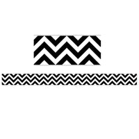 Black Chevron Straight Border (35'/Package)