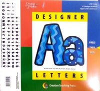 Designs on Blue Upper & Lowercase Designer Letters 4"