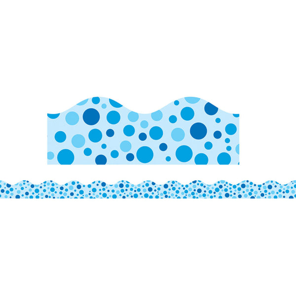 Blue Dots Scalloped Trimmers (36'/Package)