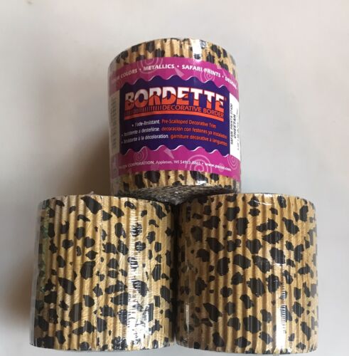 Cheetah Bordette Pre-Scalloped Border Roll (25'/Package)