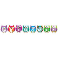 Colorful Owl Welcome Bulletin Board Set