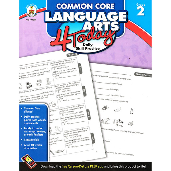 Common Core Language Arts 4 Today: Daily Skill Practice Grade 2