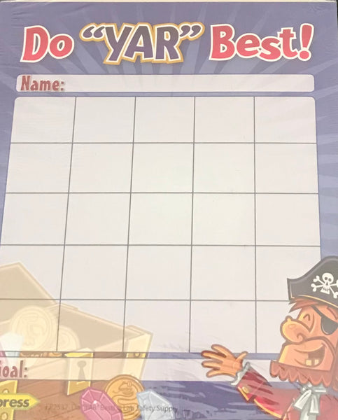 Do "YAR" Best! Personal Incentive Chart