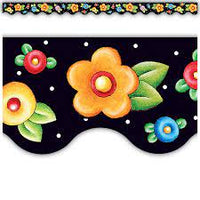 Dots & Flowers Scalloped Borders (35'/Package)