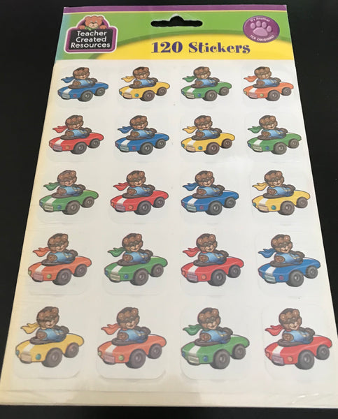 Driving Bear Stickers (120 stickers/package)