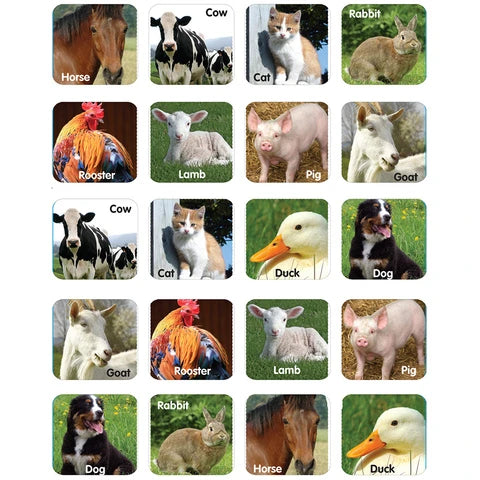 Farm Animals Theme Stickers