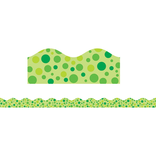 Green Dots Scalloped Trimmers (36'/Package)