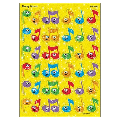 Merry Music Sparkle Stickers (2 sheets/package)