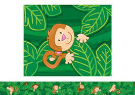 Monkeys 3" Straight Border (36'/Package)