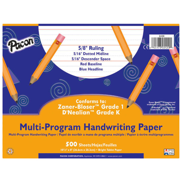 Multi-Program handwriting Paper Grades K-1 (500 Sheets/Pack)