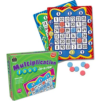 Multiplication Four-in-a-Row Ages 8+ (Grades 3+)