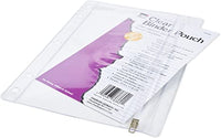 Pencil Pouch for Binder, 1 Pocket with Zipper Closure, Clear Vinyl