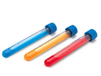 Plastic Test Tubes With Caps (12/ Package)
