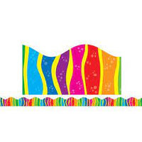 Rainbow Stripes Scalloped Borders (36'/Package)