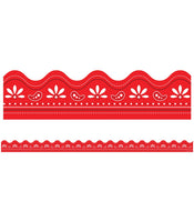 Red Bandana 2 1/4" Scalloped Border (39'/Package)