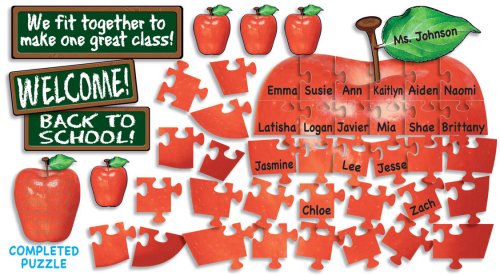 Welcome! Apple Puzzle Bulletin Board Set