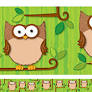 Woodland Owls 3" Straight Border (36'/Package)