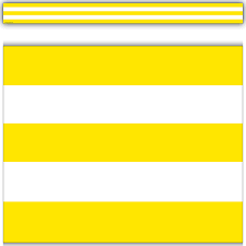 Yellow & White Stripes Straight Border (35'/Package)